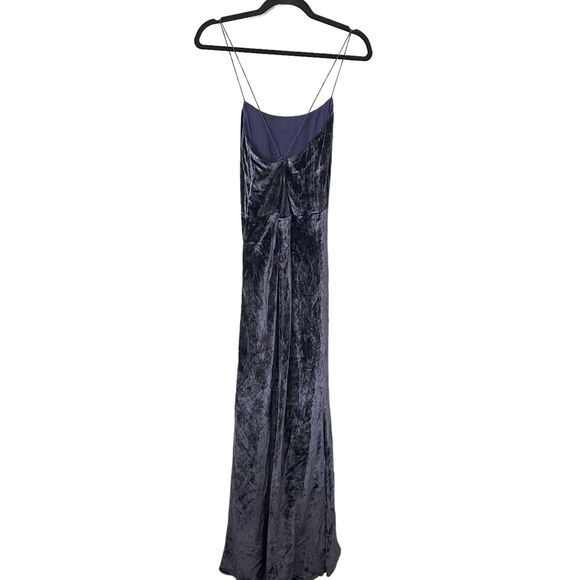 GREY JASON WU Velvet Open Back Maxi Dress NWOT Sz 4 - Picture 4 of 7